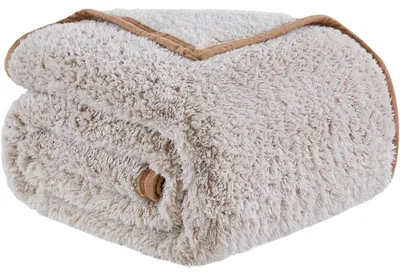 Productafbeelding van Kusdekent, Sherpa deken, zacht, 152x203 cm, omkeerbaar, khaki