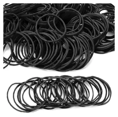 Produktbild von 200 Stück Gummibänder Schwarz 38mm Naturkautschuk Elastisch für Haushalt, Bürobedarf und Bastelarbeiten