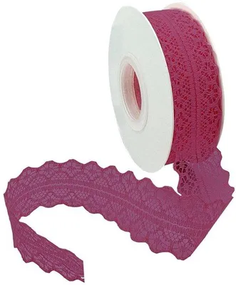 Produktbild von Spitzenbänder, dekorative Spitzen zum Annähen, Vintage-Spitzenbänder, breit, 3 cm, Bänder, Hochzeit, Spitzenverzierungen für DIY-Projekte, Hochzeit, Tischdekoration, Basteln, Geschenkband (23 m pro Rolle, Burgunderrot)