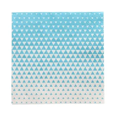 Produktbild von Servietten, 3-lagig 1/4-Falz 25 cm x 25 cm türkis "Optik"