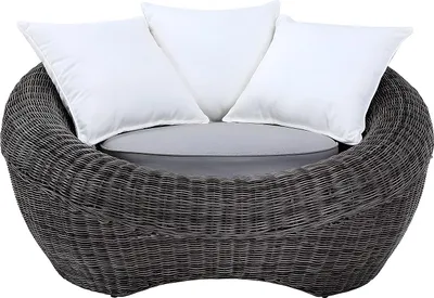 Produktbild von Set aus 2 Gartenstühlen WHITEHEAVEN aus Technorattan – Farbe Grau