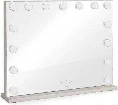 Produktbild von Hollywood Schminkspiegel LIVOO DOS207, 56 x 44 cm, 15 LEDs, 3 Lichtmodi, Weiß