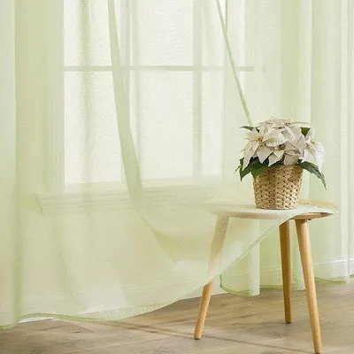 Produktbild von Famanu transparente Gardinen elegant - grün, 140 x 245 cm