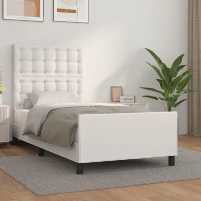 Obrázok produktu pre vidaXL Detská posteľ s čelom biela 80x200 cm Imitácia kože