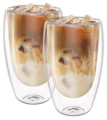 Produktbild von ASelected 2er Set Latte Macchiato Gläser, 450 ML doppelwandige gläser Schwebeeff