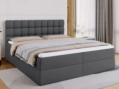 Produktbild von BroMARKT Boxspringbett DAKOTA mit 2 Bettkasten, Bonell-Matratze, Polsterbett, Bett (Dunkelgrau, Inari 94, 180 x 200 cm)