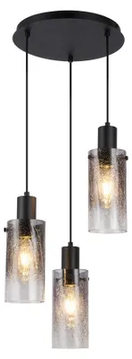 Produktbild von Rabalux 72038 Pendelleuchten Fumea E27 3x MAX 60 Metall Glas schwarz