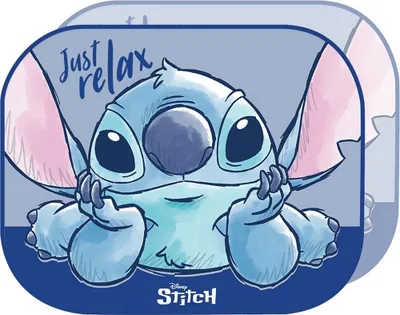 Produktbild von Tataway Disney Lilo & Stitch Seiten-Sonnenschutz fürs Auto, 44 x 35 cm, 2 Stück – Sonnenschutz für Kinder mit Stitch-Grafiken auf violettem Hintergrund