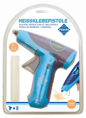 Produktbild von Pebaro Kabellose Heißklebepistole mit Klebesticks zum kleben auf Holz, Papier un