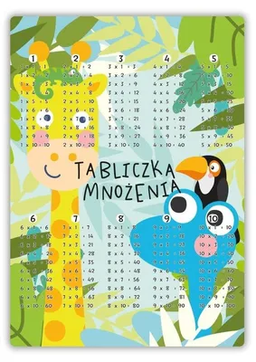 Immagine prodotto di Plansza edukacyjna dwustronna A4 Żyrafa Laminowana