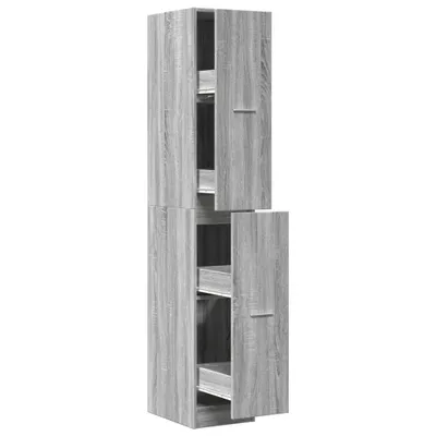 Zdjęcie produktu dla vidaXL Szafka apteczna Szara Sonoma 30x41x174,5 cm Materiał drewnopochodny