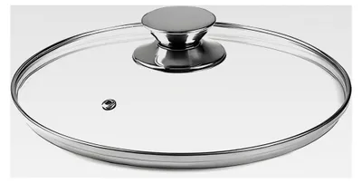Produktbild von Glasdeckel mit Edelstahlknauf, 32 cm