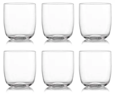 6 Whiskygläser aus Glas, 270 ml, transparent, 8 x 8 cm