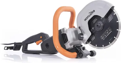 Productafbeelding van Elektrische Krachtsnijder - Beton Zaag - Bouwmaterialen Zagen - Geïntegreerde Stofafzuiging - 230mm - Zwart Oranje
