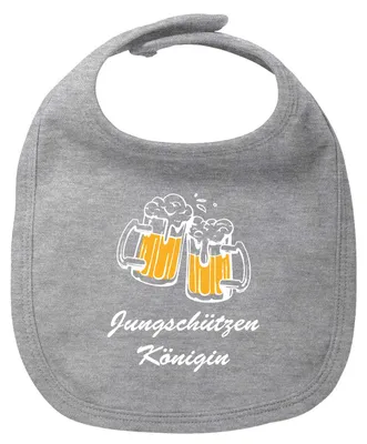 Produktbild von Huuraa Baby Lätzchen Jungschützenkönigin Schützenfest Heather Grey Klettverschluss  Baumwolle Latz Geschenkidee