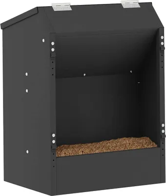 Obrázok produktu pre vidaXL Kŕmidlo pre králiky čierne 33,5 x 25,5 x 45,5 cm