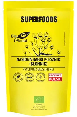 NASIONA BABKI PŁESZNIK (BŁONNIK) BIO 250 g - BIO PLANET SUPERFOODS