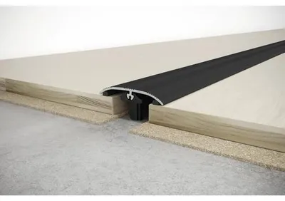 Obrázek produktu pro Přechodový profil Skandor Dowel-Fix 06 elox černý 55x5,5x1000 mm