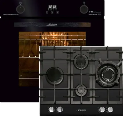 Produktbild von Kaiser Küchengeräte Backofen-Set EH 6367 Elektro Backofen,  79L + KCG 6394 Gaskochfeld 60cm
