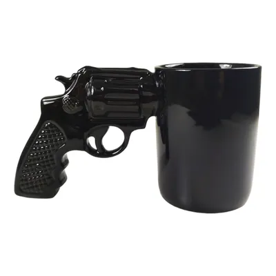 Produktbild von Revolver XXL Becher - Schwarz mit Henkel