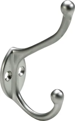 Produktbild von Hettich Hut- und Mantelhaken 9 x 2,5 x 5,8 cm Aluminium-Optik - 1 Stück