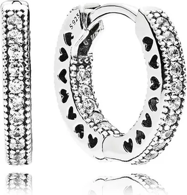 Image de PANDORA Créoles "Cœurs infinis" argent zirconium 296317CZ