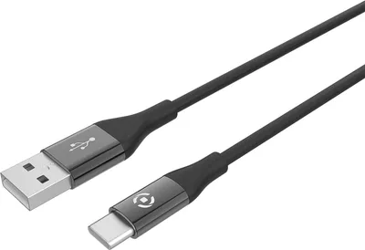 Produktbild von Celly USBTYPECCOLORBK USB Kabel USB 2.0 1 m USB A USB C Schwarz