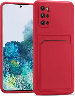 Image de Housse pour Samsung Galaxy S20 Plus Housse silicone Housse avec porte-carte Slim Wallet Case, Rouge