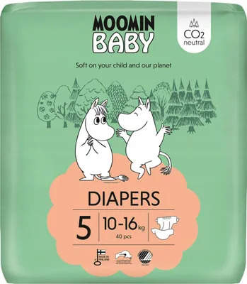 Produktbild von Mumin Baby WINDELN für Kinder 5 Maxi 10-16 kg 40 Stück
