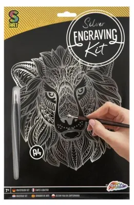 Image de Scratch-off A4 art set Lion