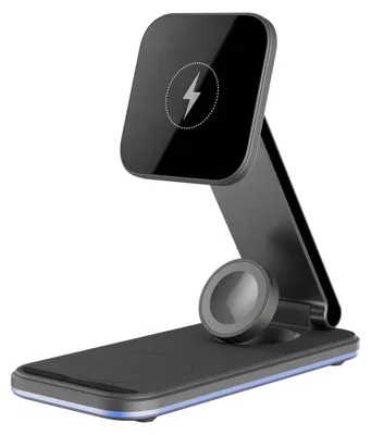 Produktbild von Proove - Kabellose Ladestation Energy Fold MagSafe 3-in-1 für iPhone / AirPods / Apple Watch, 15 W - schwarz