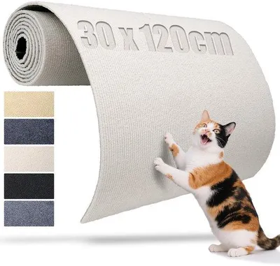 Immagine prodotto di Krabmat autoadesivo 120x30 cm, parete graffiante per gatti, bianco