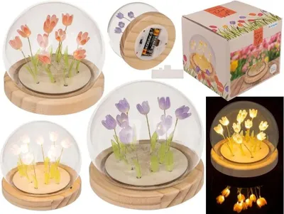 Produktbild von LED beleuchtete Glaskugel - Tulpe Dekoration