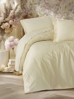 Produktbild von L'Essentiel Linge de Maison, Elegant - Beige v2, Satin-Bettbezug-Set für Einzelbetten (DE), Beige, 100 % Baumwollsatin, 135 x 135 cm