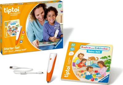 Image de Ravensburger tiptoi Starter-Set 00112 : Stylo et livre d'images Chercher et découvrir mon monde - Jeux éducatifs pour enfants à partir de 2 ans - Jouets dès 2 ans