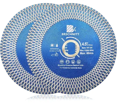 Obrázek produktu pro Diamantový řezací kotouč 115 mm, oboustranný, pro řezání a broušení keramiky, dlaždic, mramoru a žuly (2 kusy)