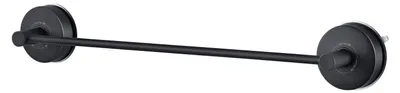 Immagine prodotto di Portasciugamani con ventosa, 42,8 cm, nero, in acciaio inossidabile, senza necessità di foratura, ideale per bagno e cucina