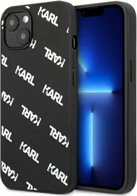 Produktbild von Karl Lagerfeld KLHCP13SPULMBK3 iPhone 13 mini 5,4" Hardcase schwarz Allover Handytasche
