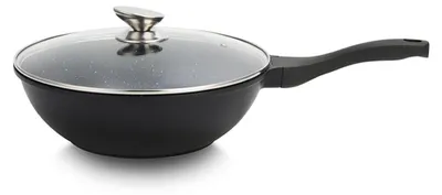 Produktbild von Wok-Pfanne mit Deckel, 30 cm, aus Aluminium