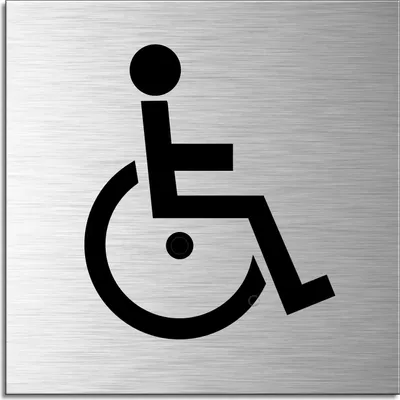 Produktbild von Schild - Behinderte | Türschild 120 x 120 mm Aluminium selbstklebend