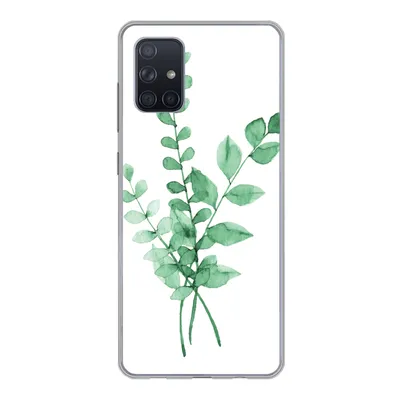 Produktbild von MuchoWow® Handyhülle Schutzhülle Hülle für Samsung Galaxy A51 Aquarelle - Blätter - Pflanzen Silikon Softcase Handy Hülle - Schutzabdeckung