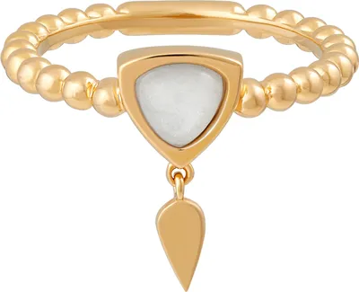 Produktbild von cai Ring 925/- Sterling Silber gelb 056 (17,8) Weißer Mondstein weiß 274270352V