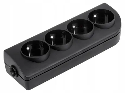 Obrázek produktu pro Rozbočovač pro 4zásuvkový prodlužovací kabel s/u černý GN-40-2