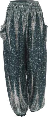 Produktbild von Luftige Pluderhose, Boho Sommerhose - Grün, Damen, Viskose, Hosen