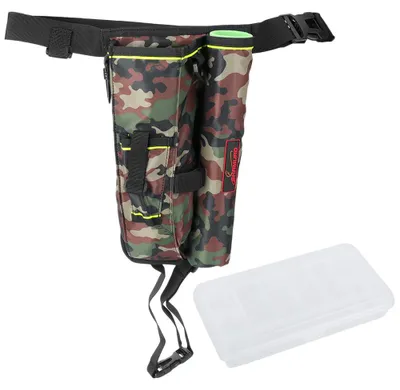 Produktbild von Multifunktionale Outdoor-Beintasche, Oberschenkel-Tasche, Angelruten-Tasche (Camouflage)