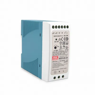 Produktbild von Hutschienen-Netzteil (DIN-Rail) MDR-60-24 SNT DIN-Schiene 24V/DC/0-2,5A/ 60W