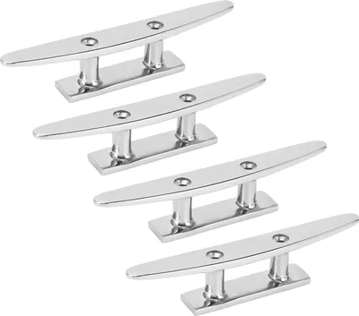Produktbild von 4PCS 5in Bootsklampen 316 Edelstahl Open Base Dockklampen Hochglanzpolierter Yachtliegeplatz für Schnellboote