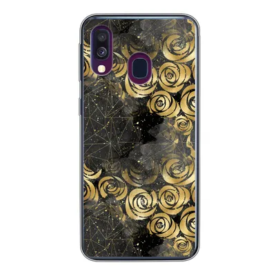 Produktbild von MuchoWow® Handyhülle Schutzhülle Hülle für Samsung Galaxy A40 Marmor - Gold - Rose - Muster Silikon Softcase Handy Hülle - Handy-Tasche