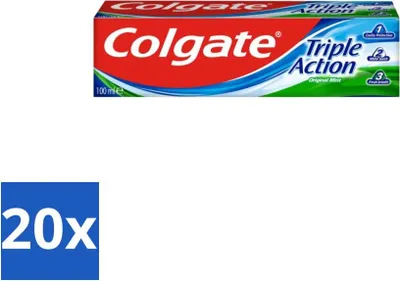 Immagine prodotto di Colgate Dentifricio a tripla azione 100 ml - Confezione risparmio - 20 pezzi