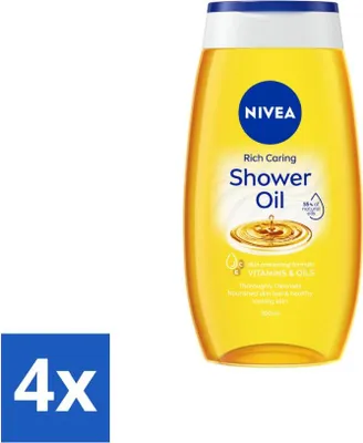 Zdjęcie produktu dla NIVEA - Olejek pod prysznic - Naturalny olejek pod prysznic - 200 ml - Value pack - 4 szt